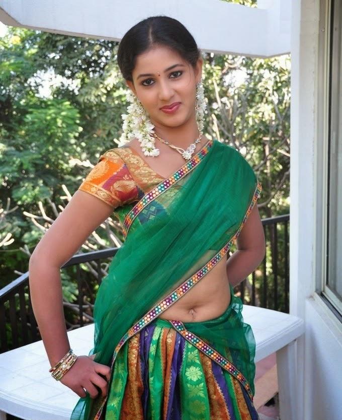 Greeshma Hot Navel Stills In Half Saree