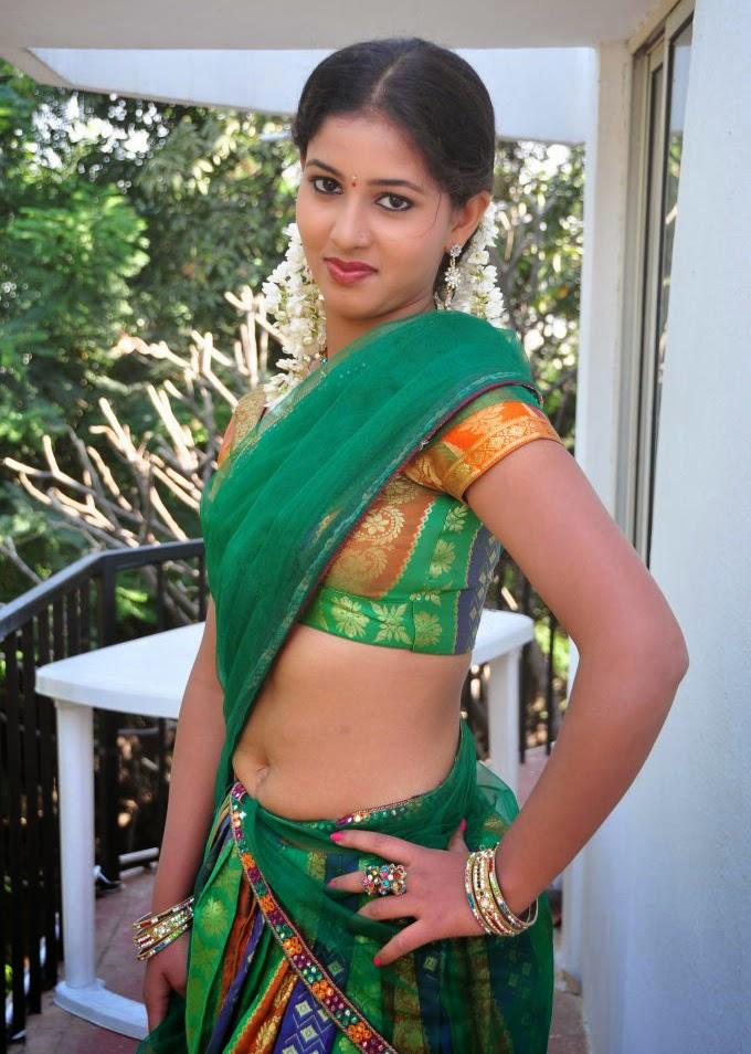 Greeshma Hot Navel Stills In Half Saree