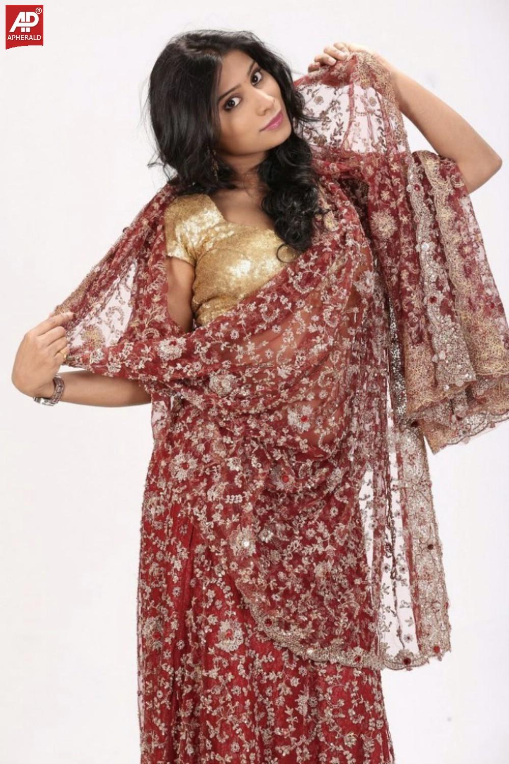 Mithuna Waliya Hot in Saree Photoshoot