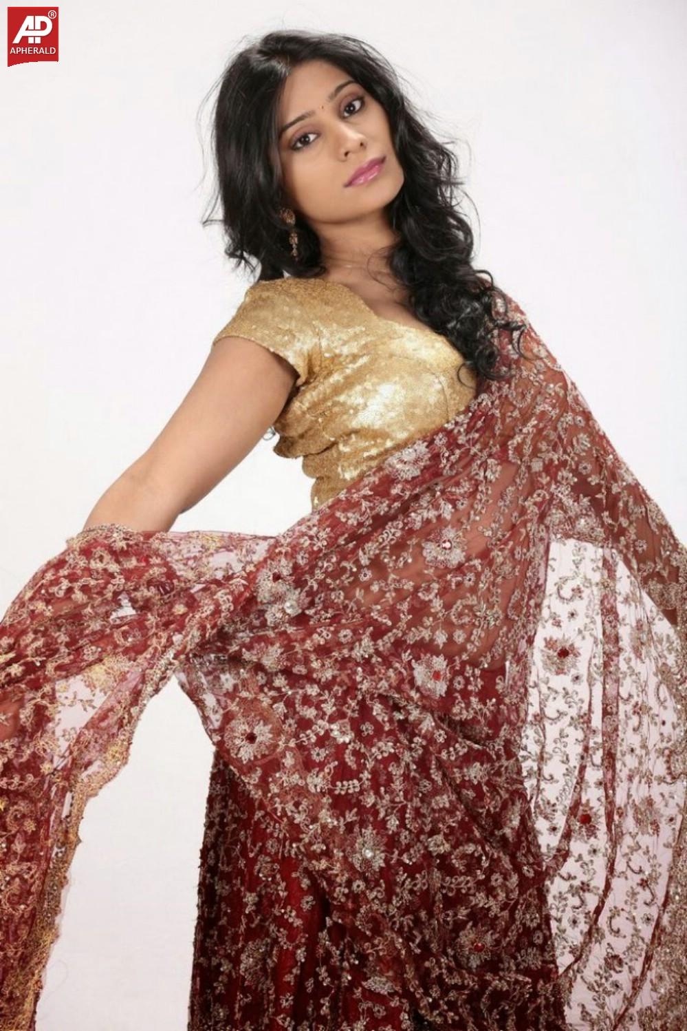 Mithuna Waliya Hot in Saree Photoshoot