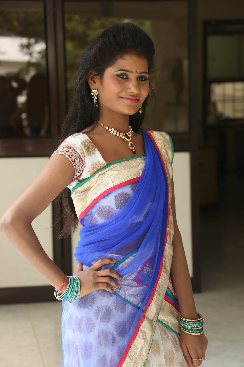 Neetu Stills In Blue Half Saree