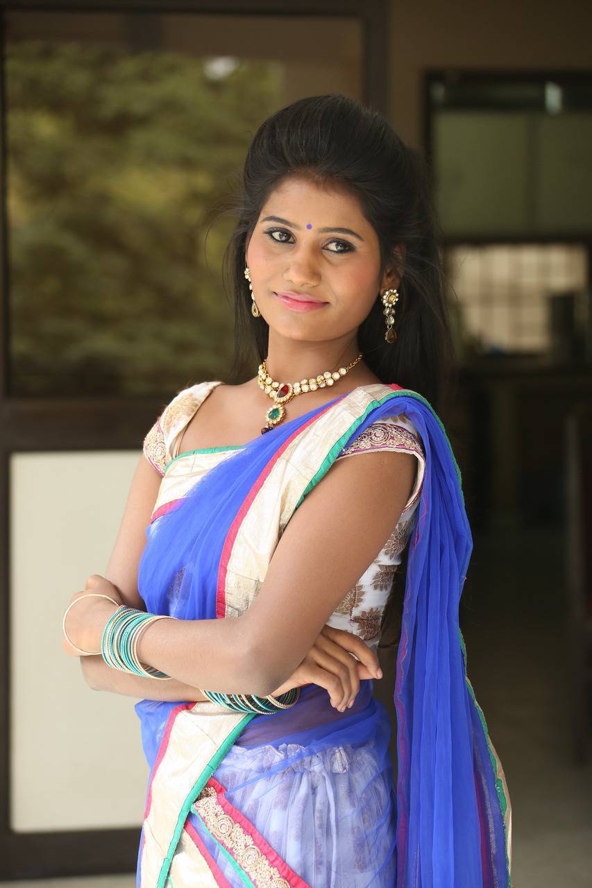 Neetu Stills In Blue Half Saree
