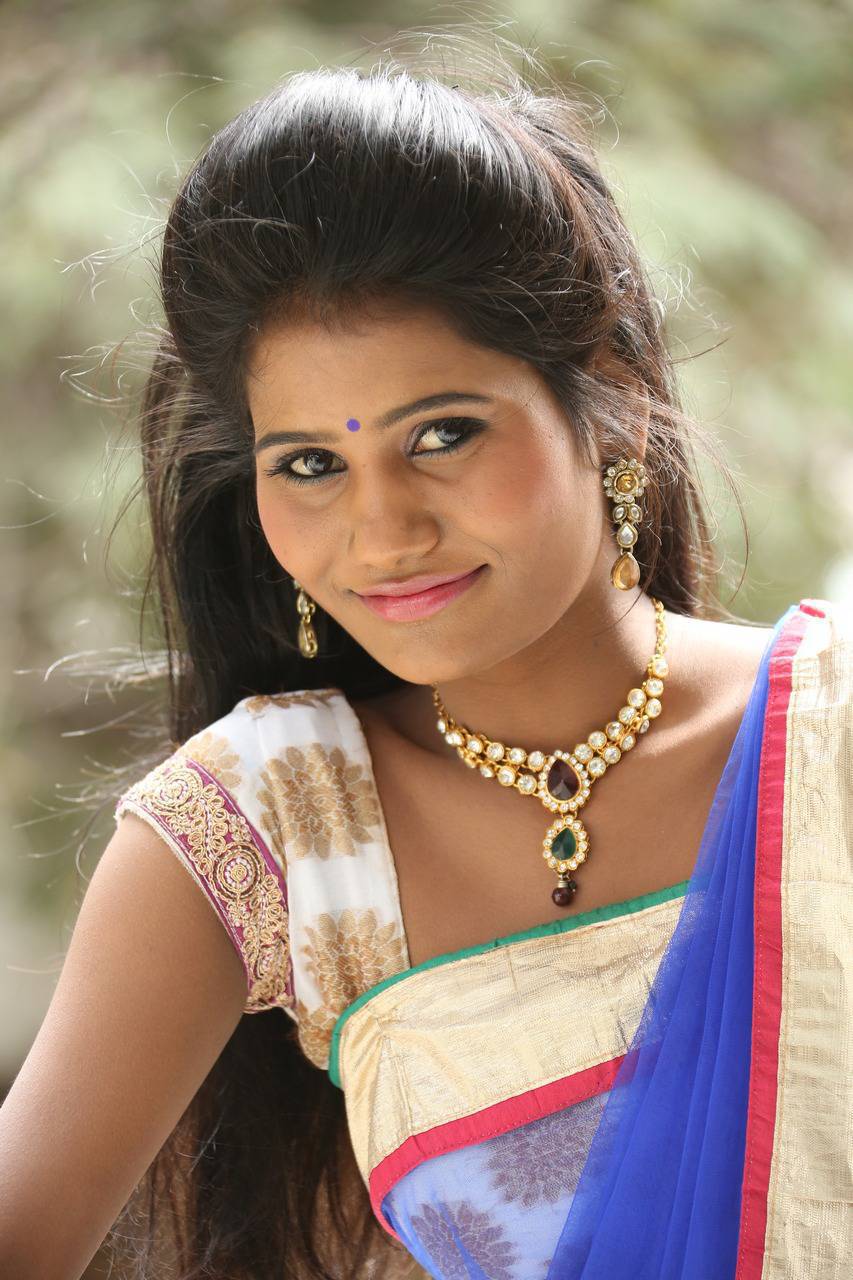 Neetu Stills In Blue Half Saree