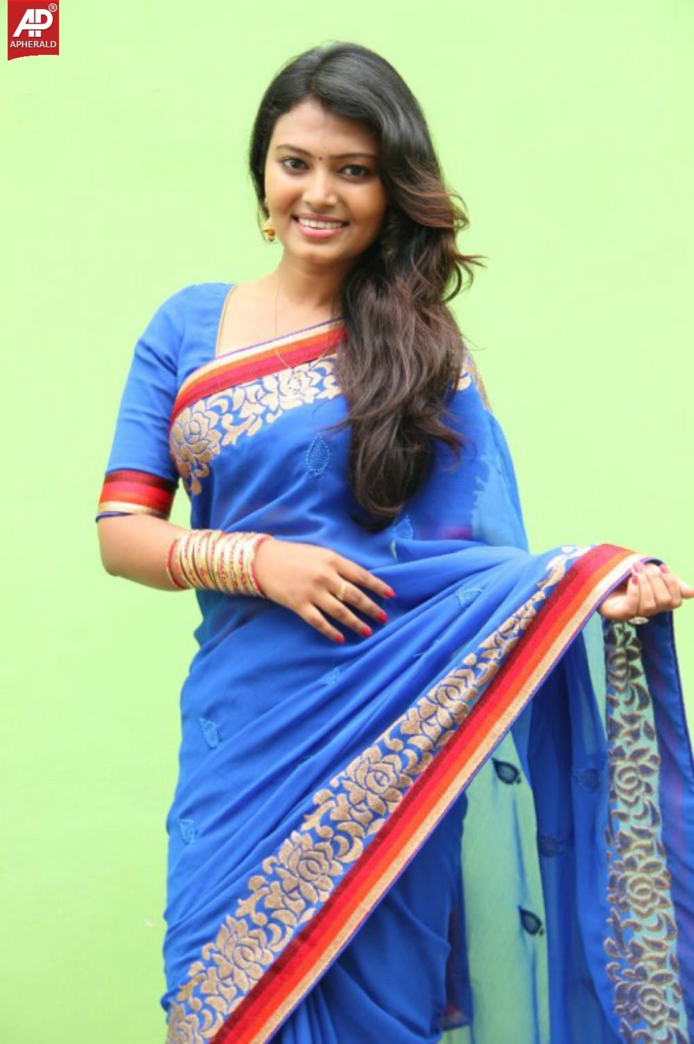 Neha Blue Saree Latest Stills