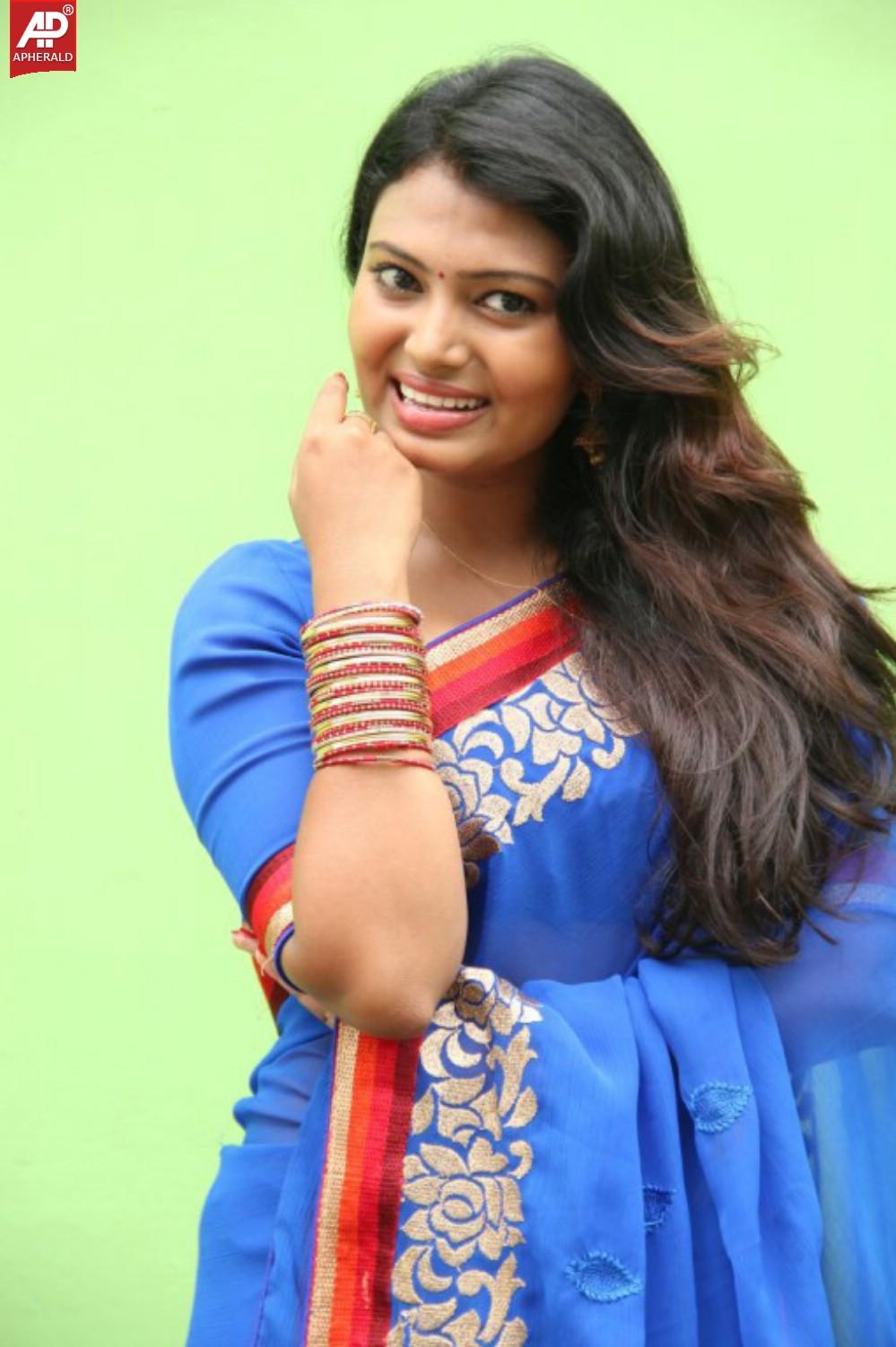 Neha Blue Saree Latest Stills