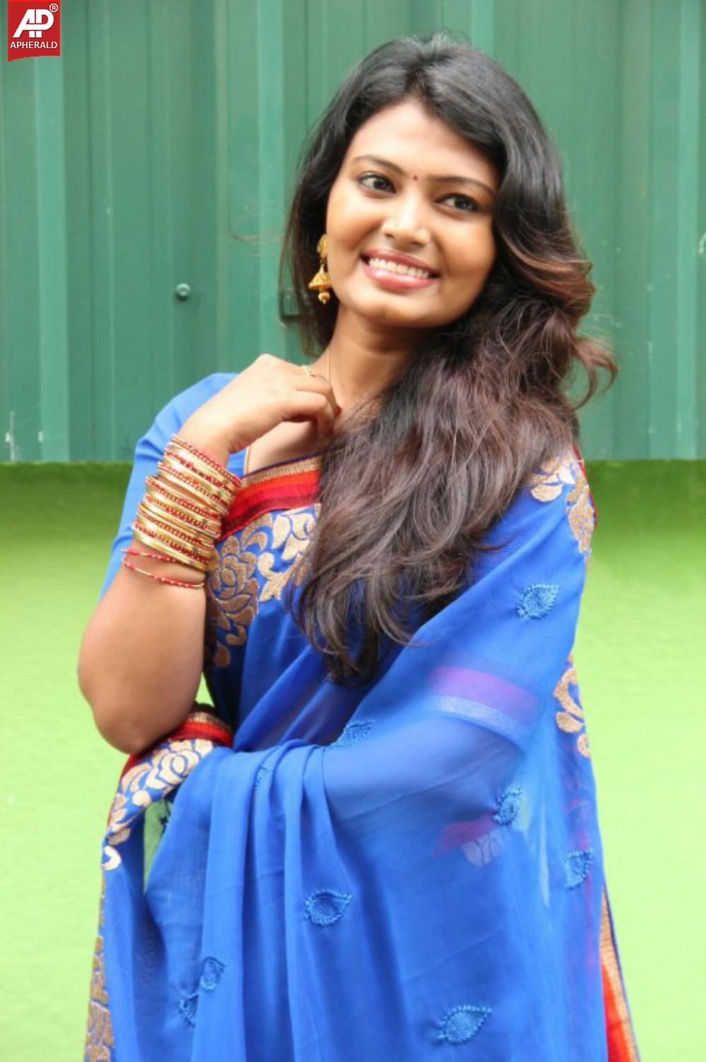 Neha Blue Saree Latest Stills