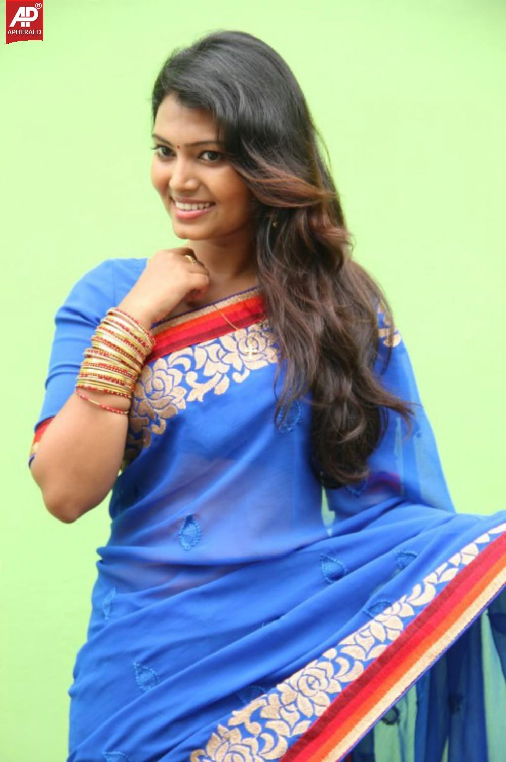 Neha Blue Saree Latest Stills