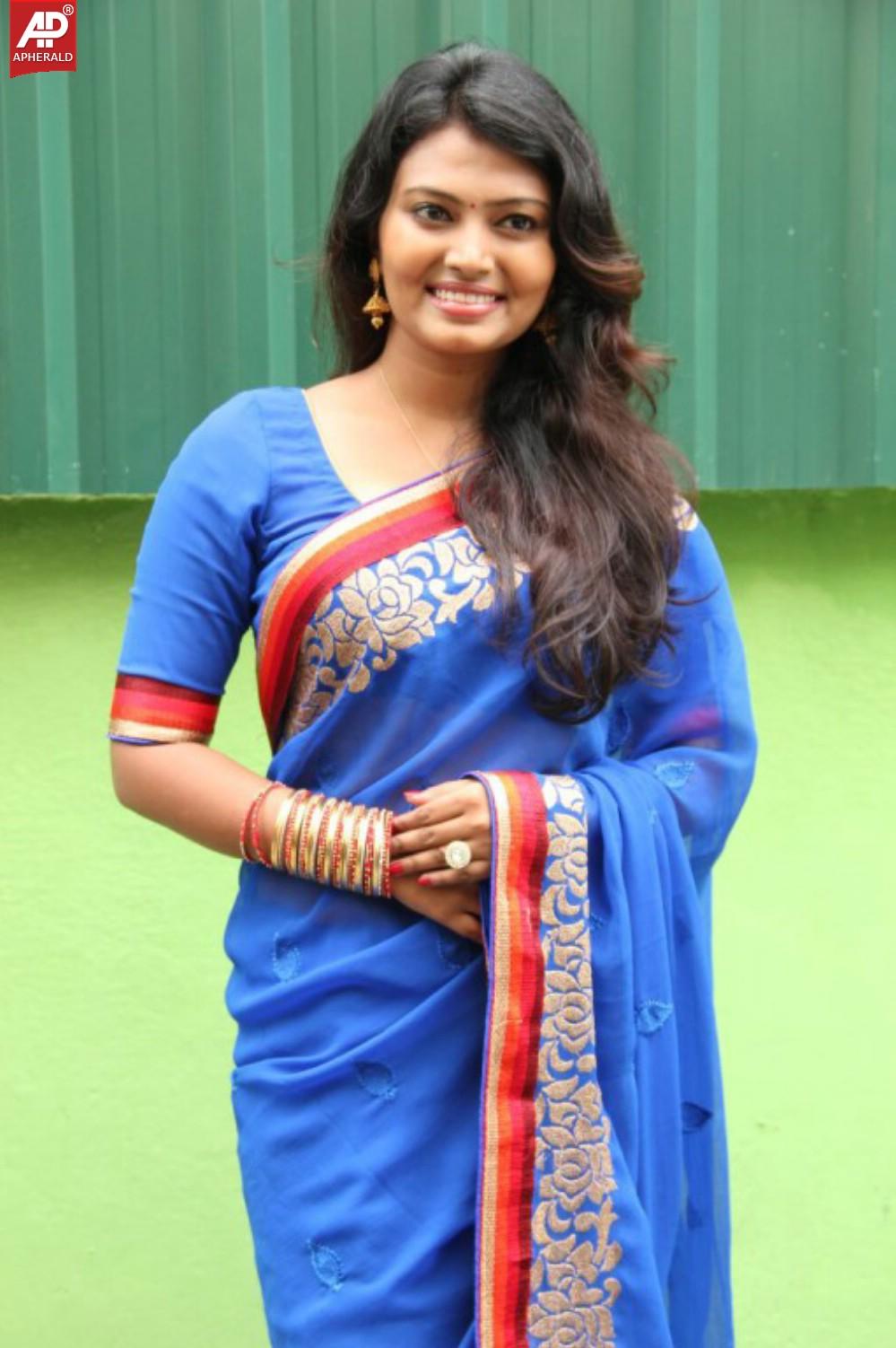 Neha Blue Saree Latest Stills