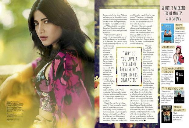 Shruti Hassan on Juice Photoshoot
