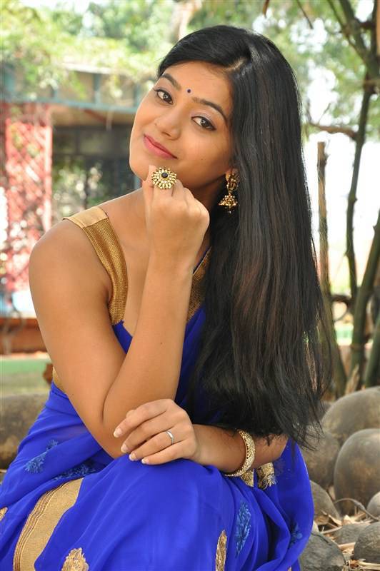 Yamini Bhaskar Latest Stills In Blue Saree