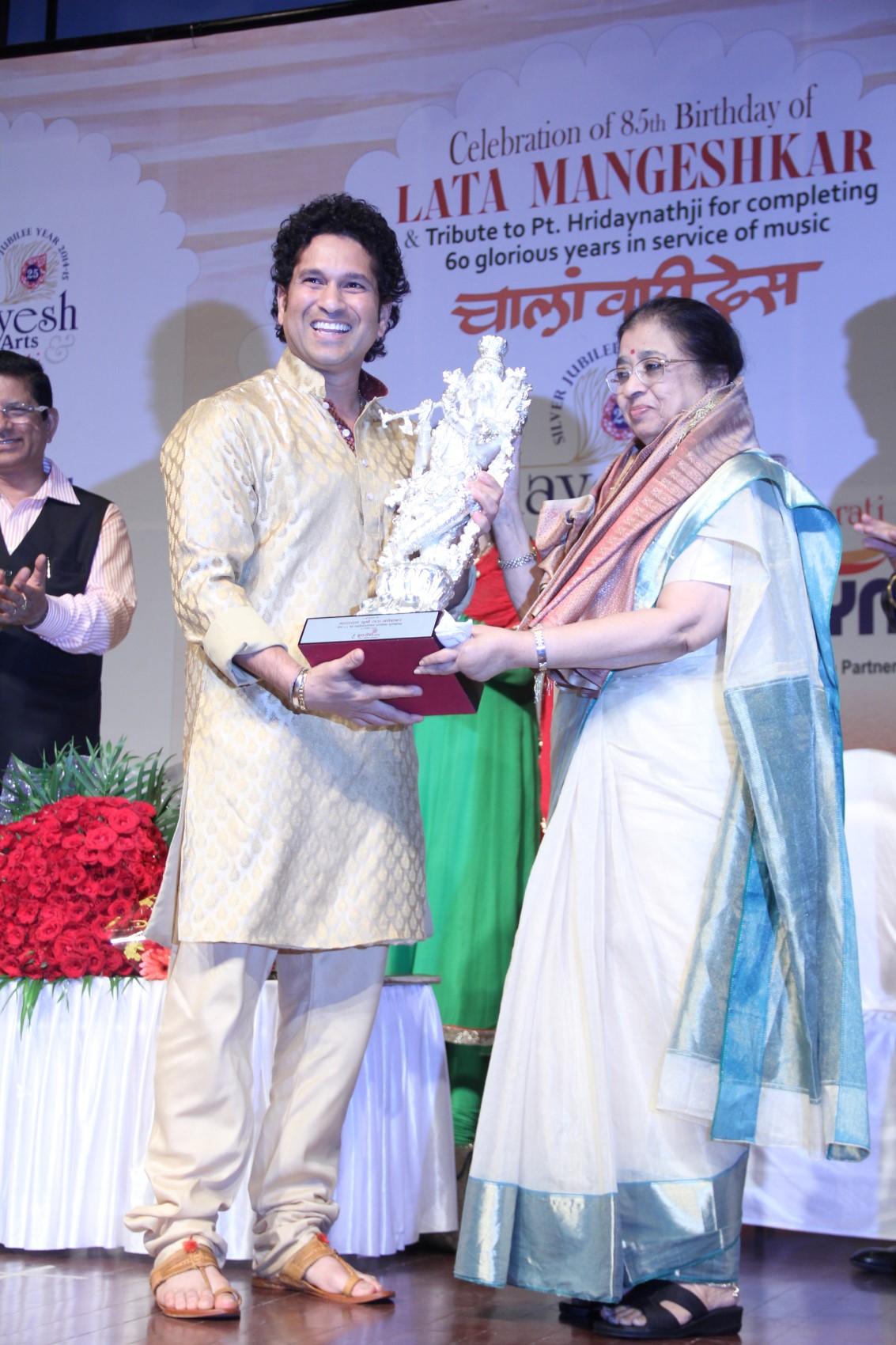 Sachin Tendulkar at 85th Birthday Celebrations of Lata Mangeshkar