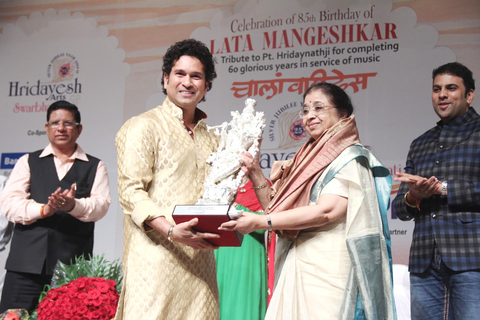 Sachin Tendulkar at 85th Birthday Celebrations of Lata Mangeshkar