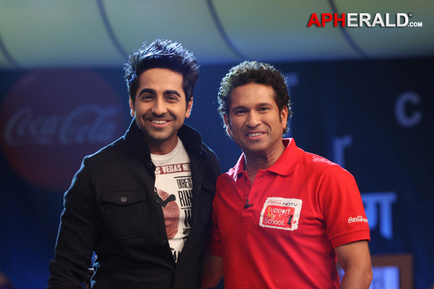 Aishwarya, Sachin at 'Support My School' telethon