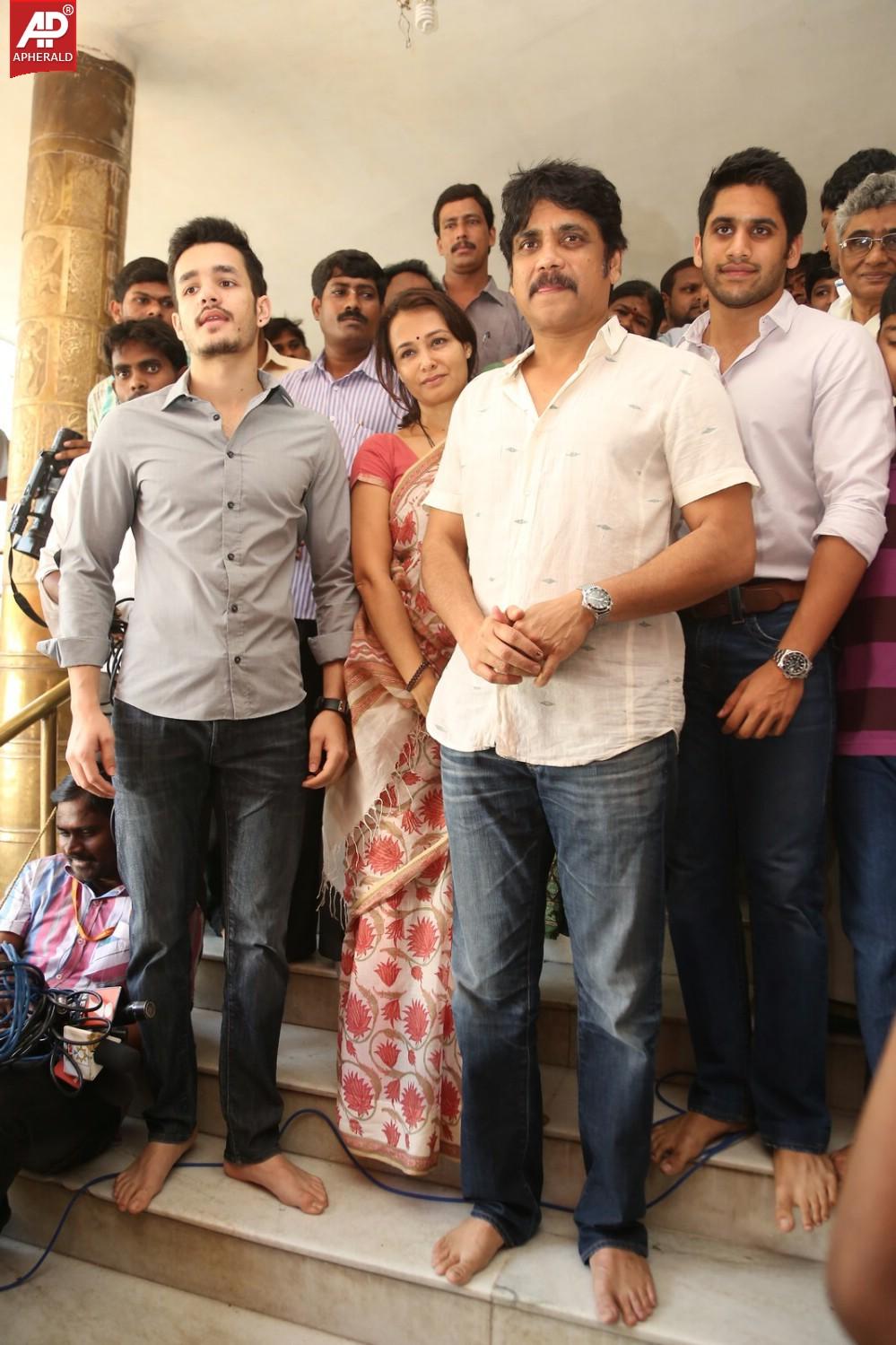 Akkineni Family Visits Sai Baba Temple