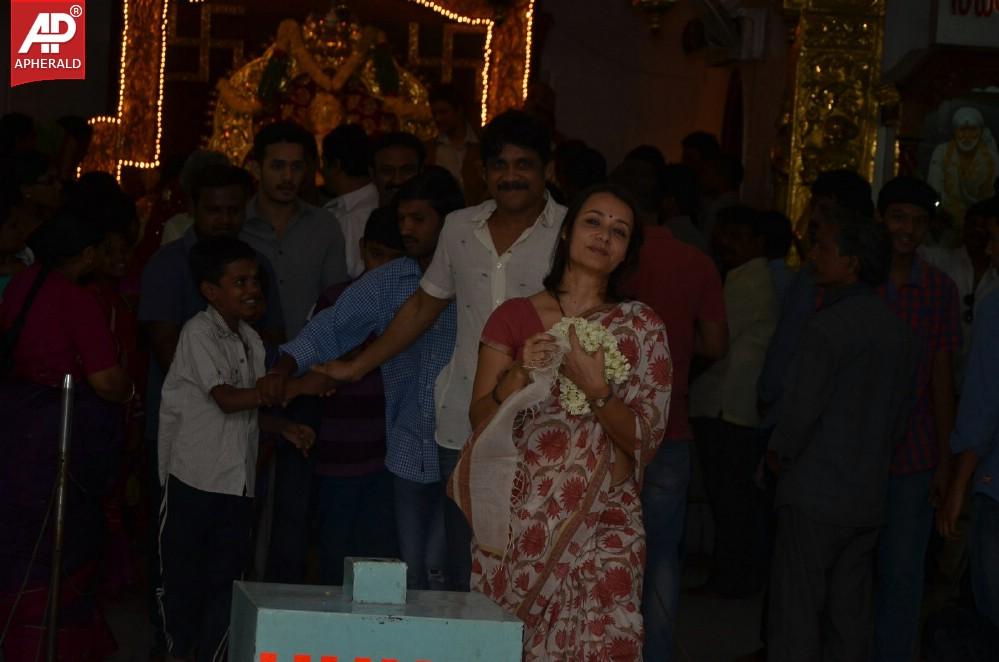Akkineni Family Visits Sai Baba Temple
