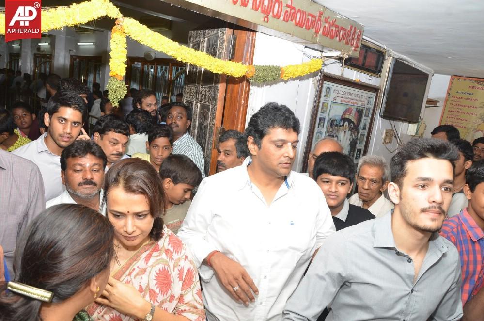 Akkineni Family Visits Sai Baba Temple