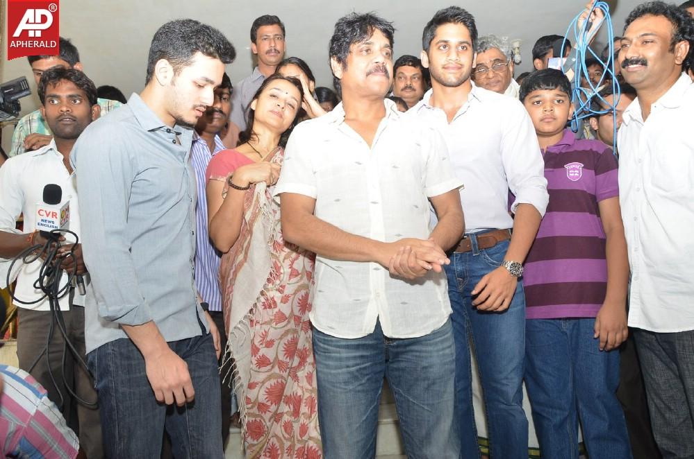 Akkineni Family Visits Sai Baba Temple