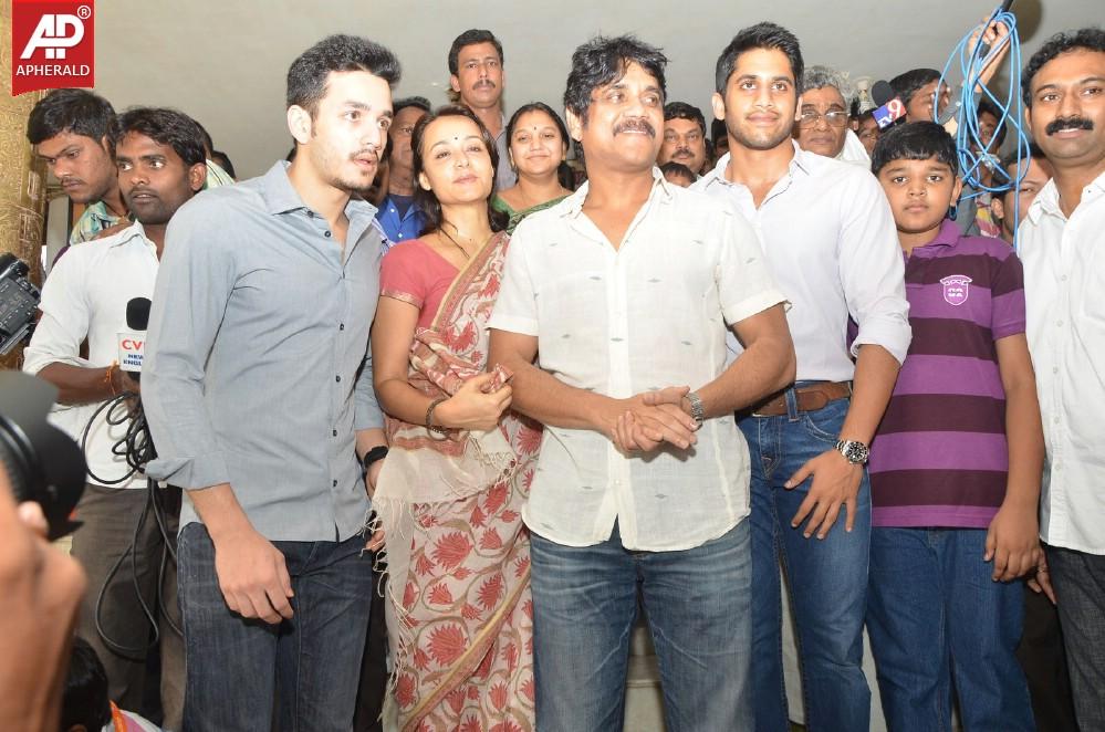 Akkineni Family Visits Sai Baba Temple