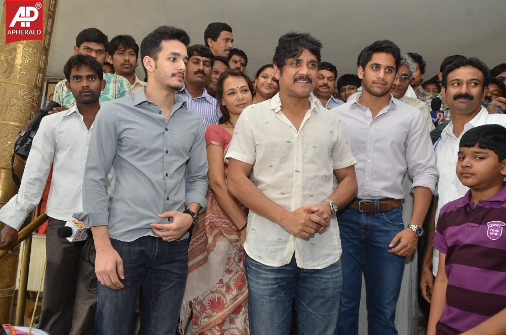 Akkineni Family Visits Sai Baba Temple