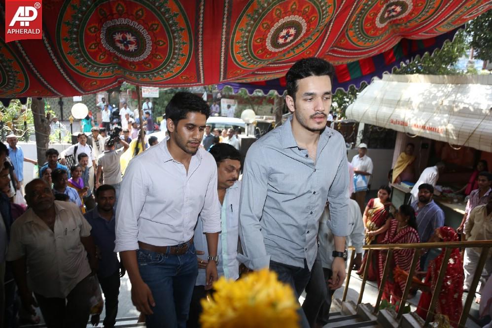 Akkineni Family Visits Sai Baba Temple