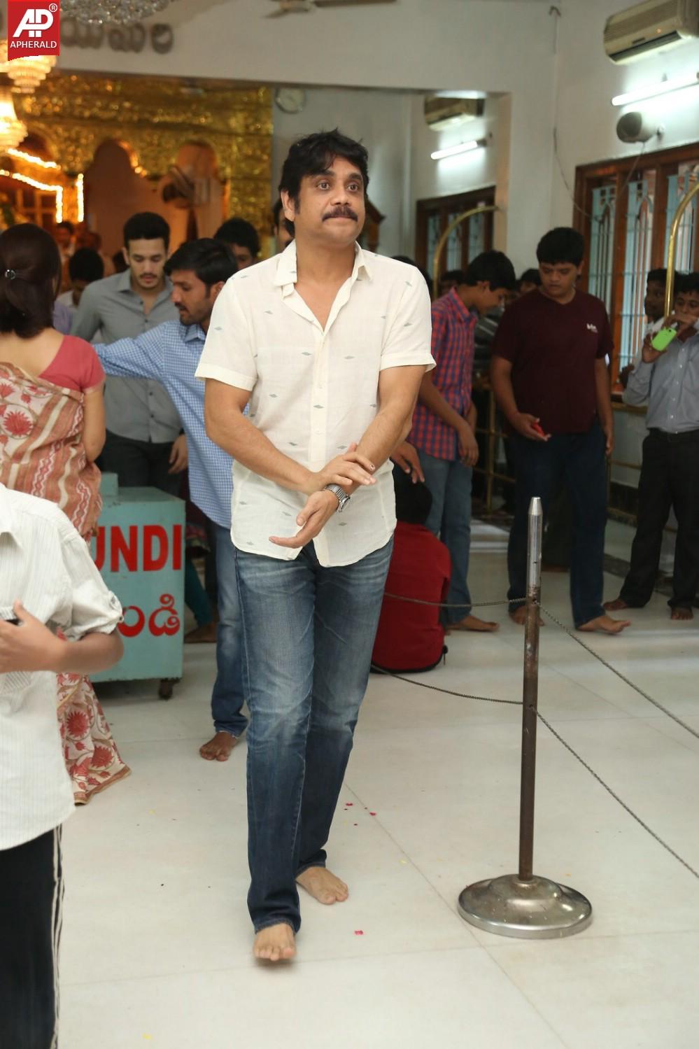 Akkineni Family Visits Sai Baba Temple