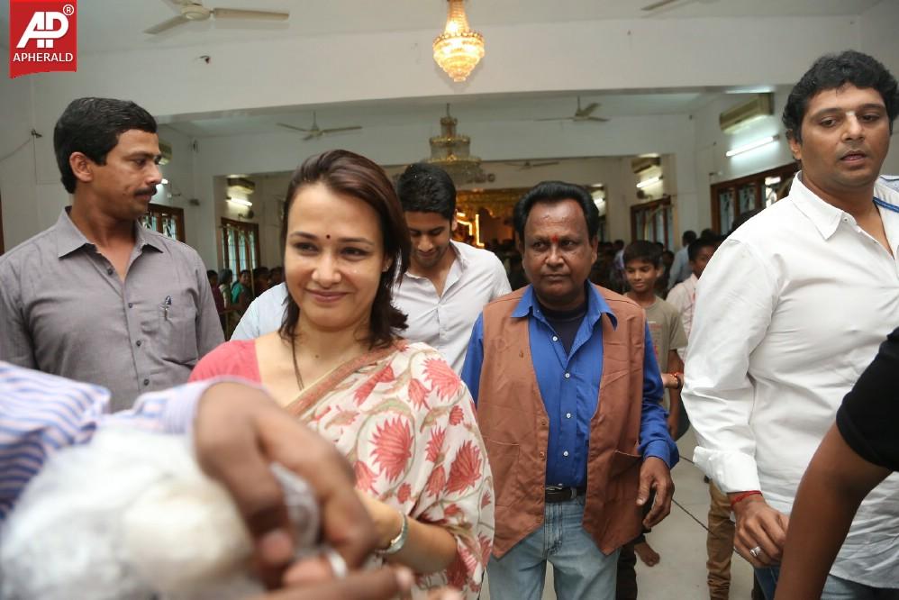 Akkineni Family Visits Sai Baba Temple