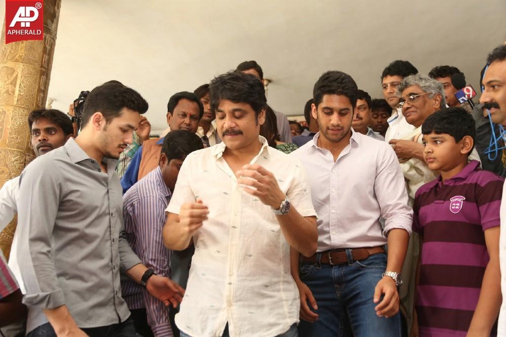 Akkineni Family Visits Sai Baba Temple