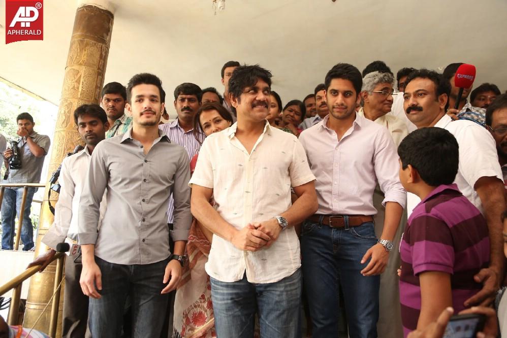 Akkineni Family Visits Sai Baba Temple