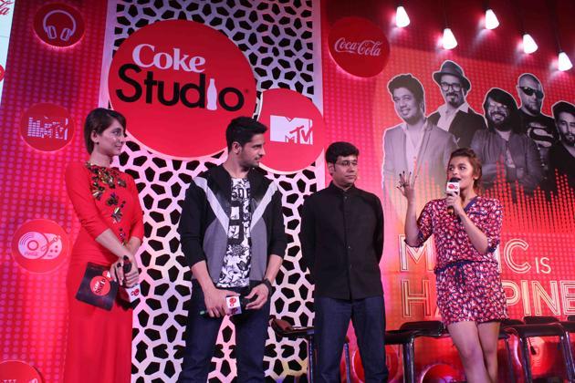 Alia Bhatt And Sidharth Malhotra At Coke Studio Launch