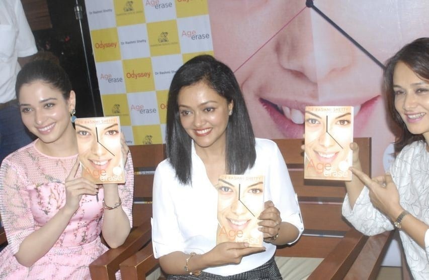 Amala and Tamanna at Age Erase Book Launch