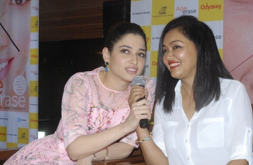 Amala and Tamanna at Age Erase Book Launch