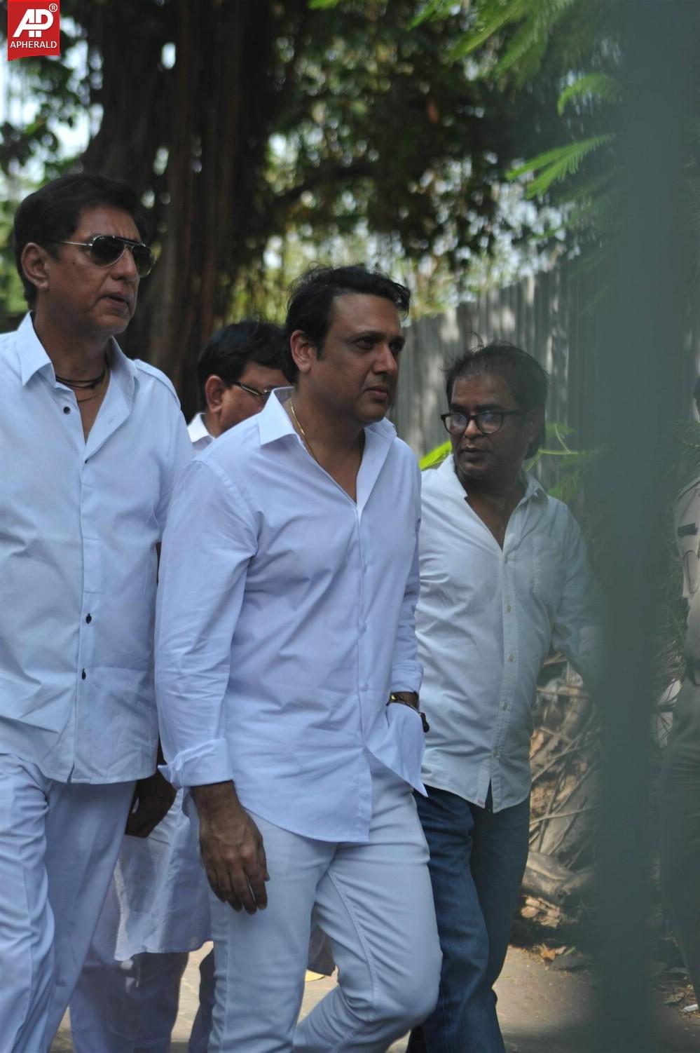 Bolly Celebs at Ravi Chopra Funeral