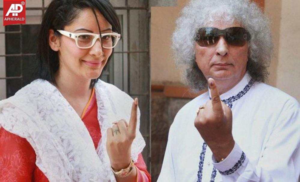 Celebrities Cast Their Votes