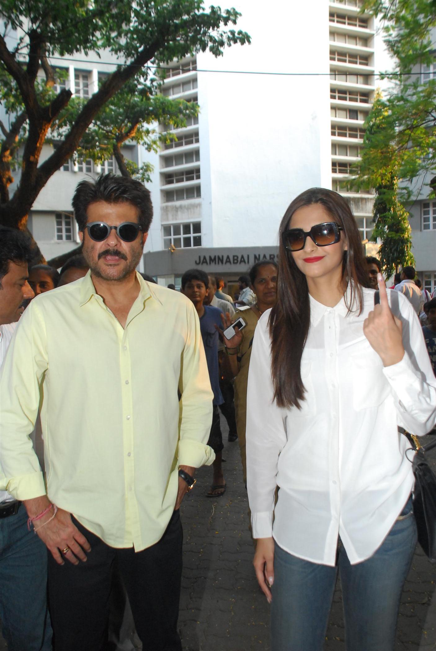 Celebs Snapped Voting For Maharashtra State Elections 2014