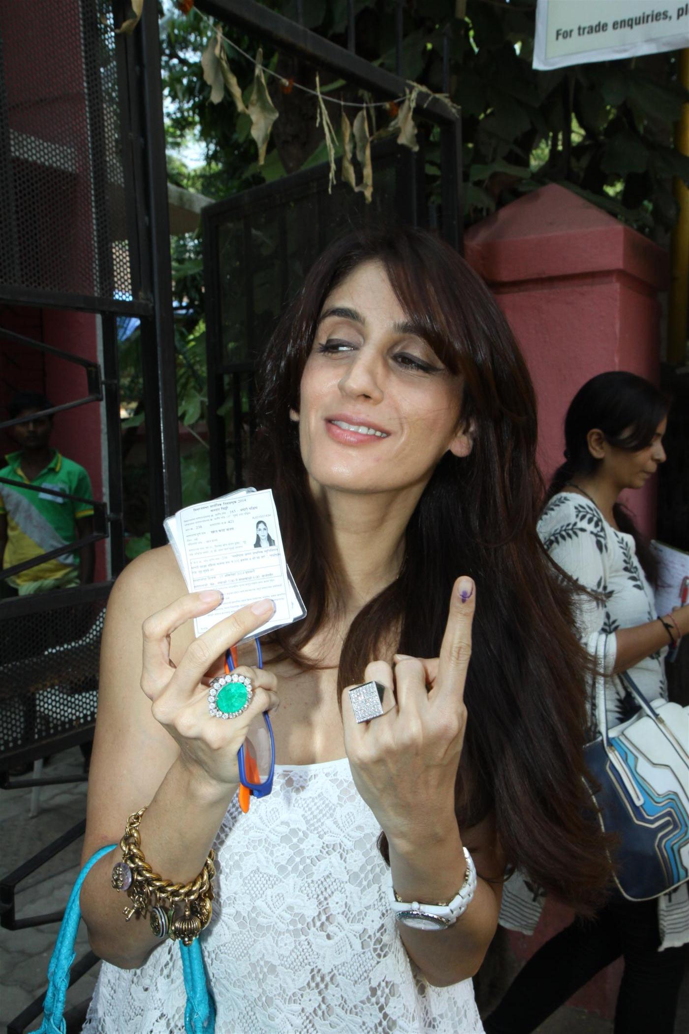 Celebs Snapped Voting For Maharashtra State Elections 2014