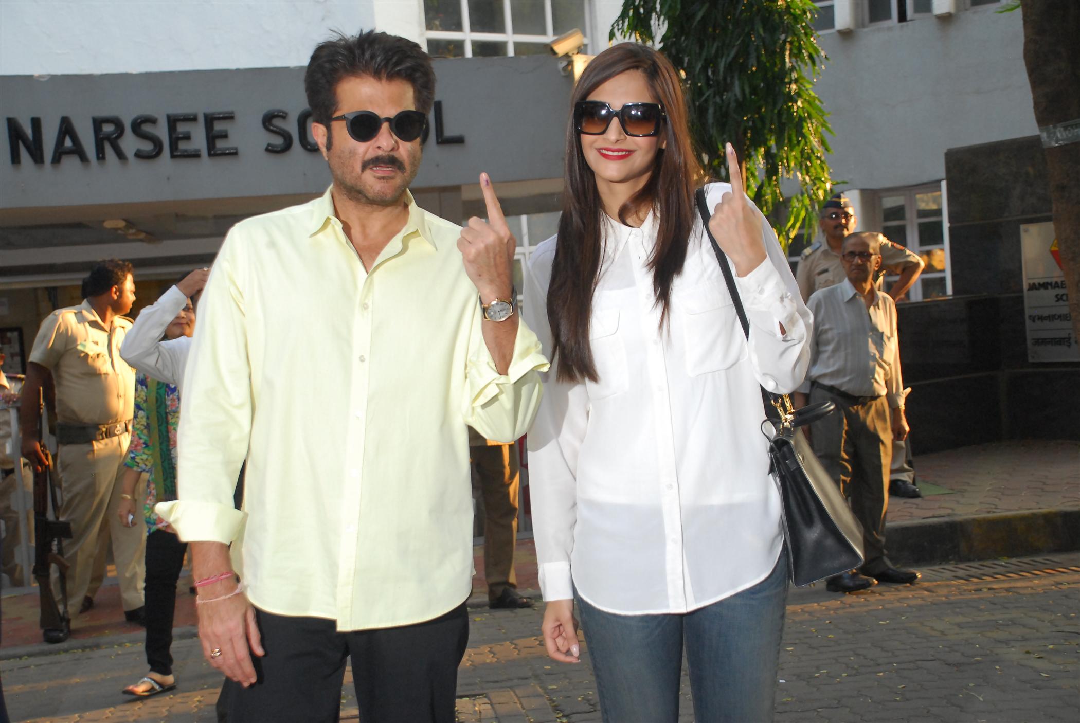 Celebs Snapped Voting For Maharashtra State Elections 2014