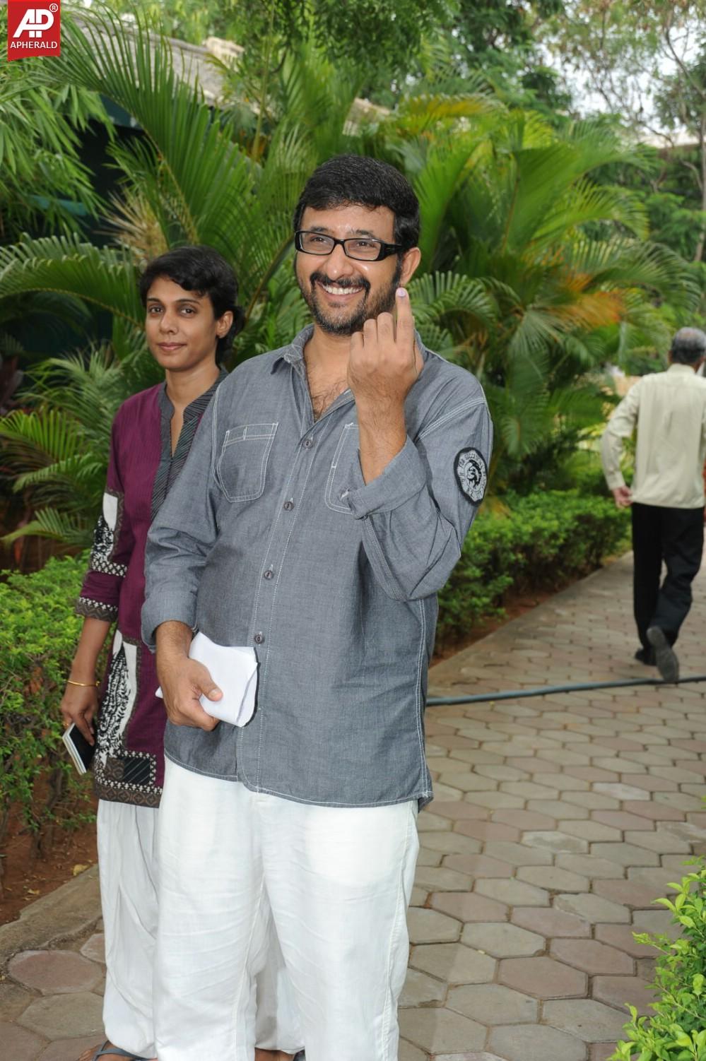 Celebs Voting in Hyderabad