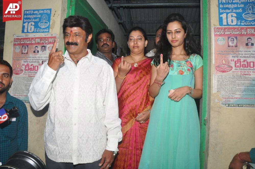 Celebs Voting in Hyderabad