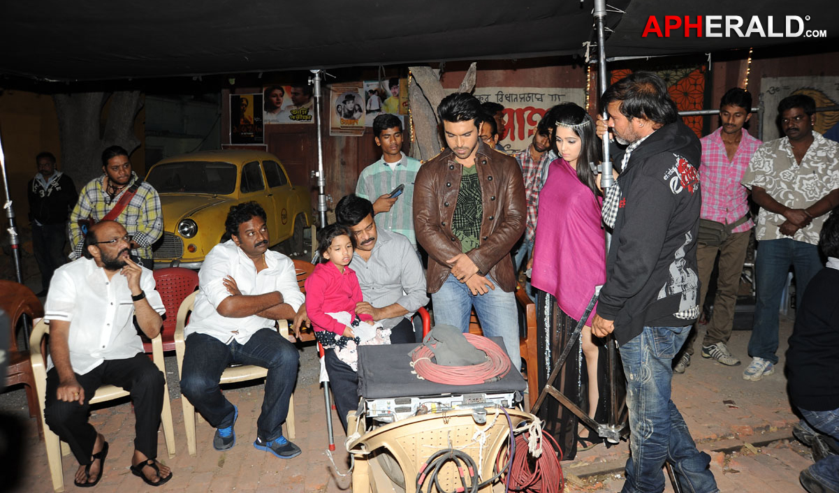 Chiranjeevi On Sets of  Nayak