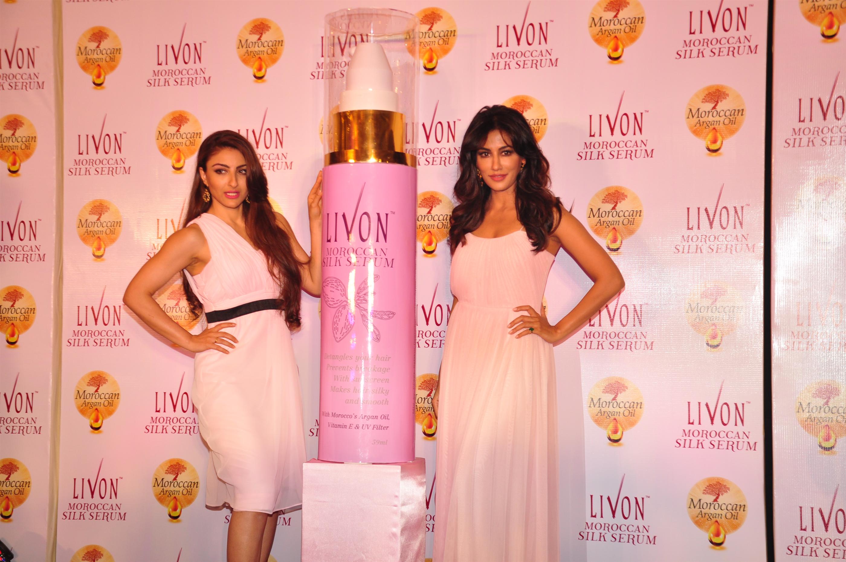Chitrangda Singh and Soha Ali Khan at Livon Moroccan silk Serum Launch