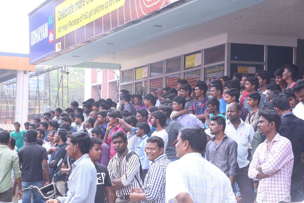 Fans Hungama At Anegan Theaters Photos