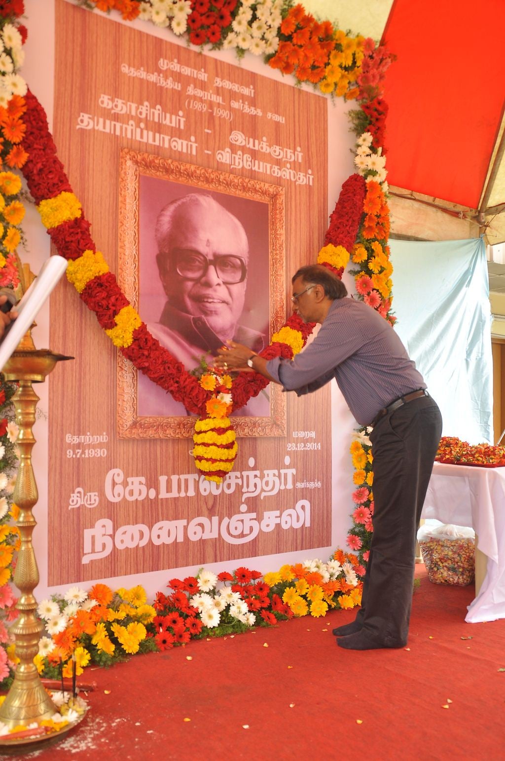 Filmmaker K Balachander Ninaivu Anjali