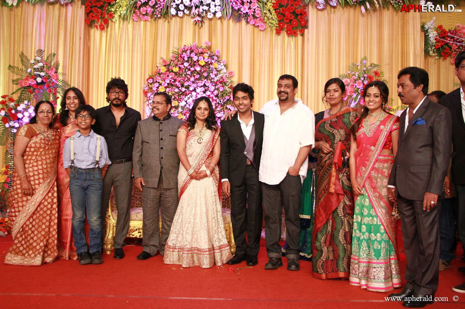 G V Prakash Kumar Saindhavi Reception Photos