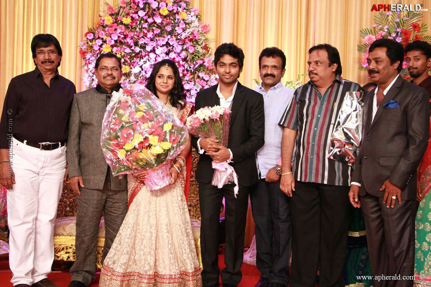 G V Prakash Kumar Saindhavi Reception Photos