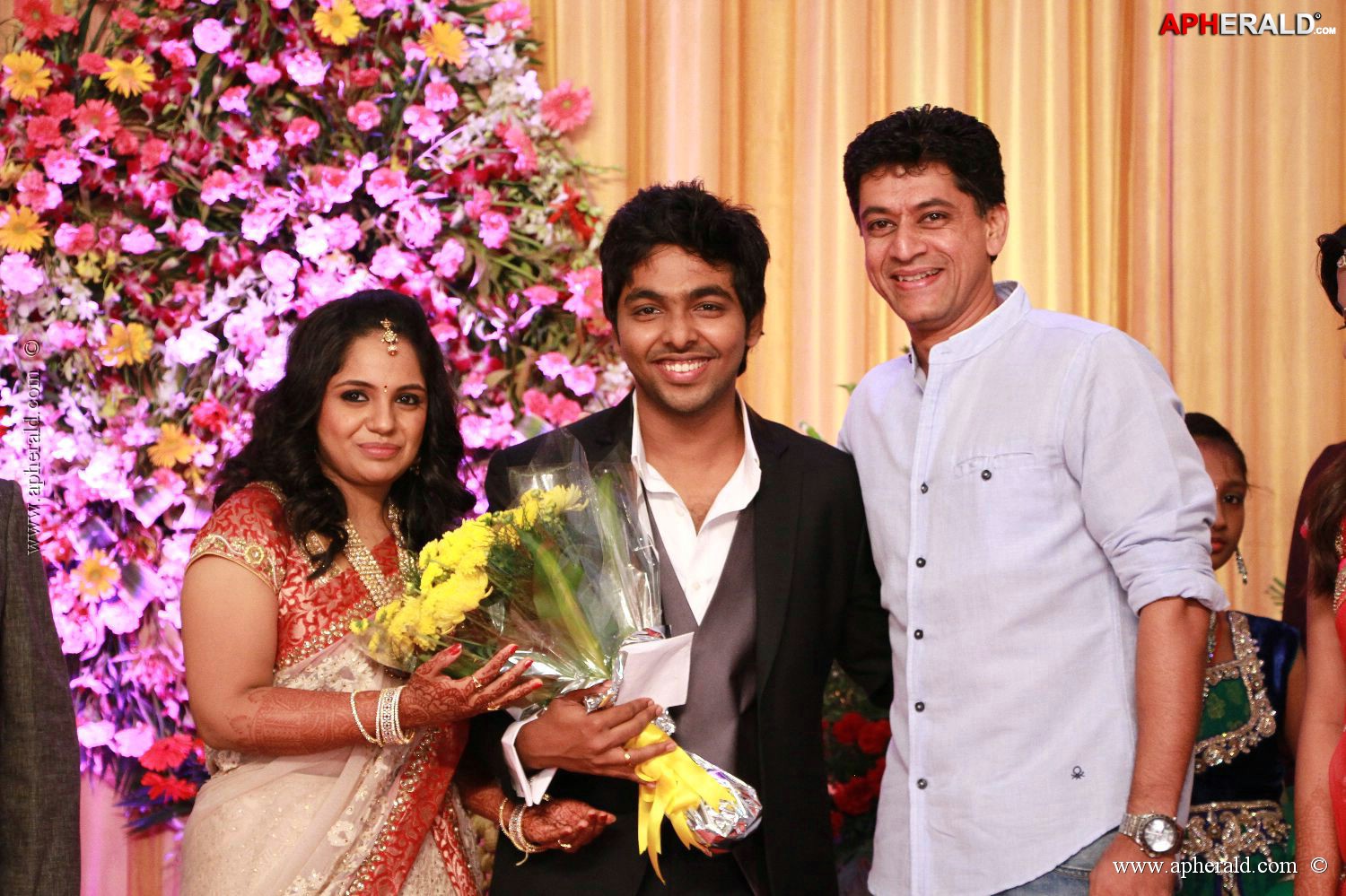 G V Prakash Kumar Saindhavi Reception Photos