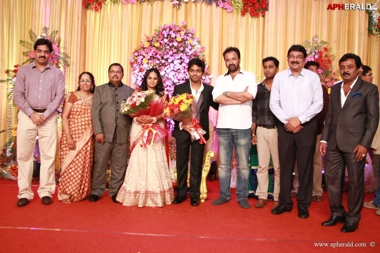 G V Prakash Kumar Saindhavi Reception Photos