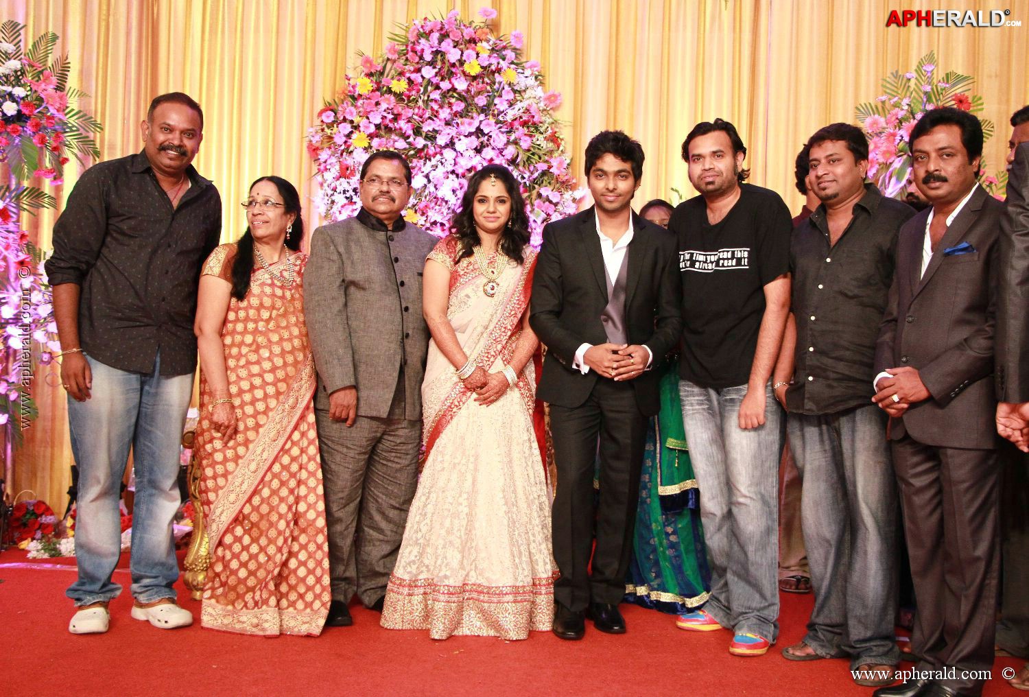 G V Prakash Kumar Saindhavi Reception Photos