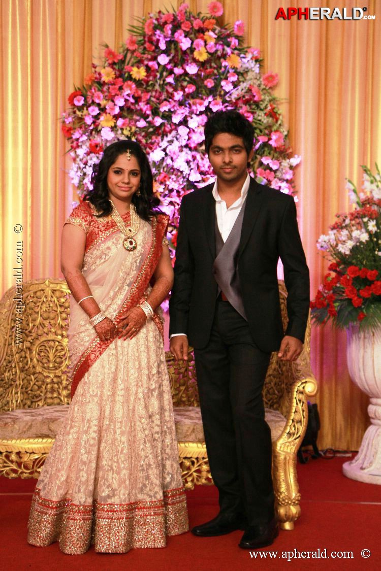 G V Prakash Kumar Saindhavi Reception Photos