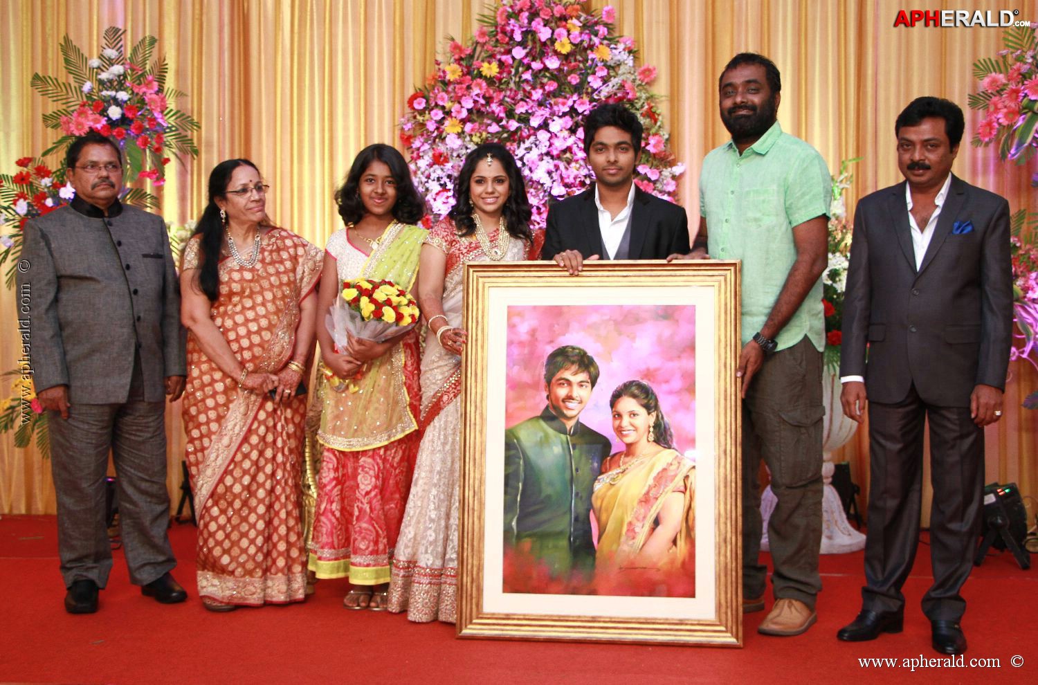 G V Prakash Kumar Saindhavi Reception Photos