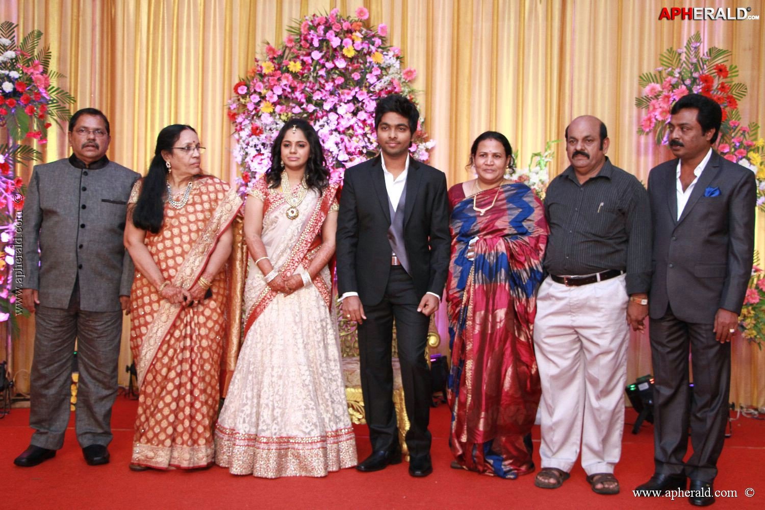 G V Prakash Kumar Saindhavi Reception Photos